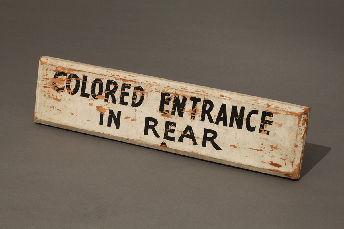 Sign from doctor’s Office, Colored Entrance in Rear, circa 1950