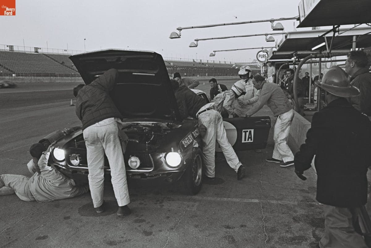 Ford Mustang Driven by Jerry Titus and Ronnie Bucknum in the 24 Hours of Daytona Race, February 1968