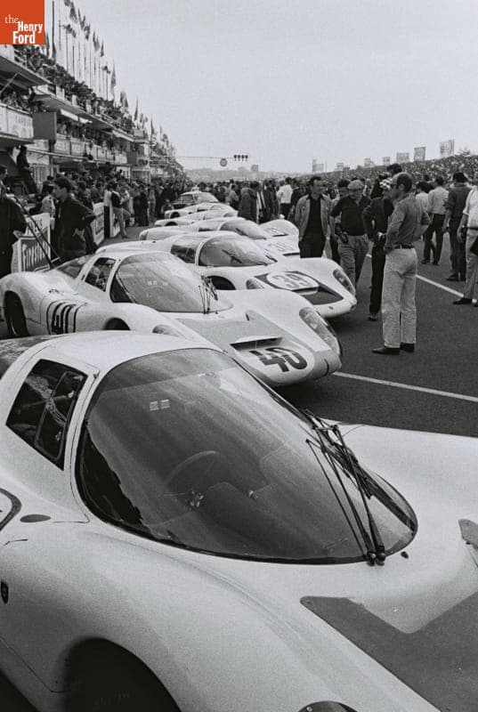 Porsche Cars Before the 24 Heures du Mans (24 Hours of Le Mans) Race, June 1967