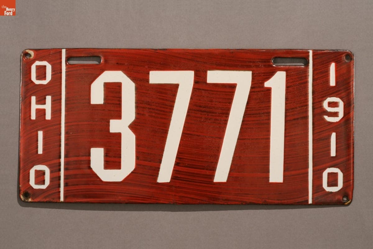Ohio License Plate, 1910