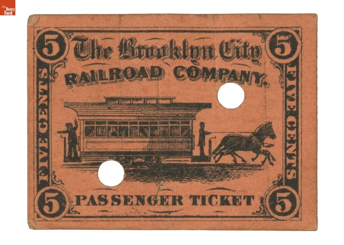 Passenger Ticket for Brooklyn City Rail Road Company