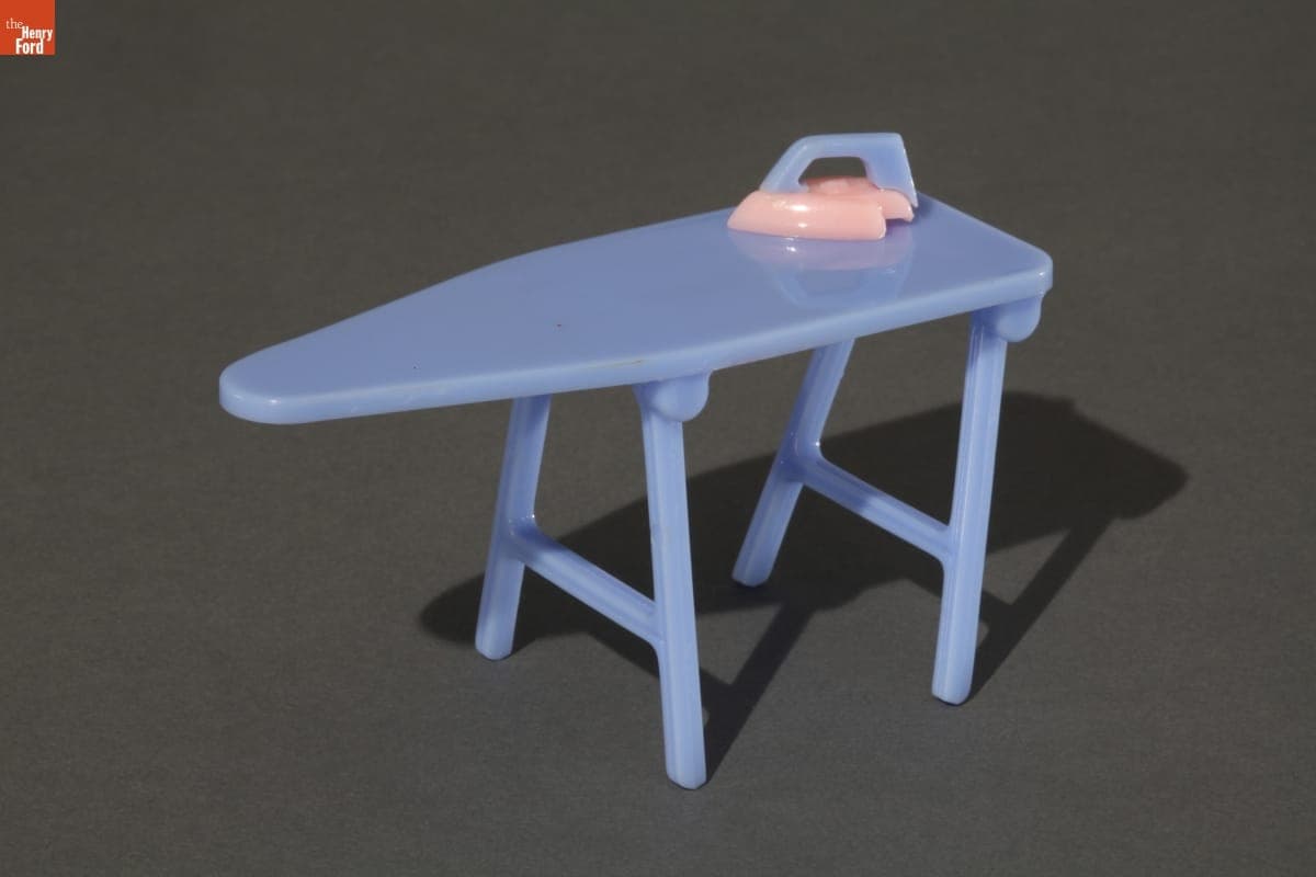 Dollhouse Ironing Board and Iron, 1945-1960