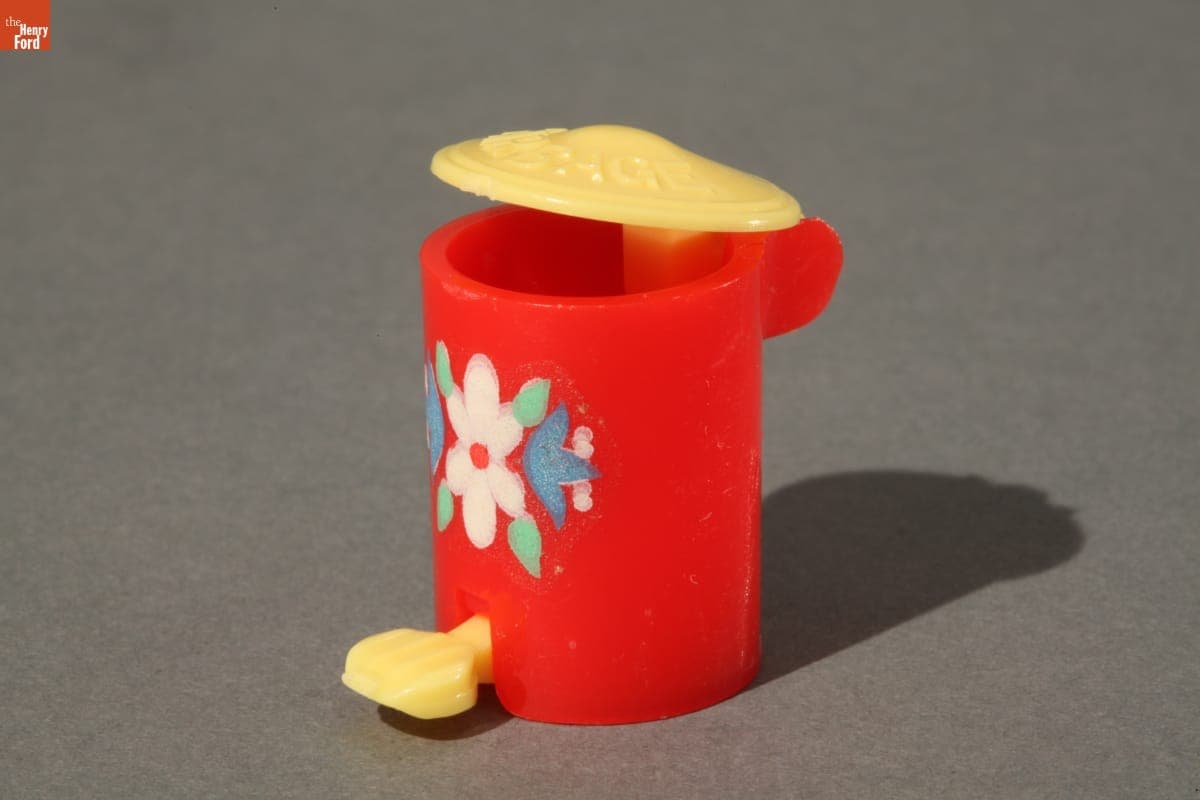 Dollhouse Trash Can, 1946-1960