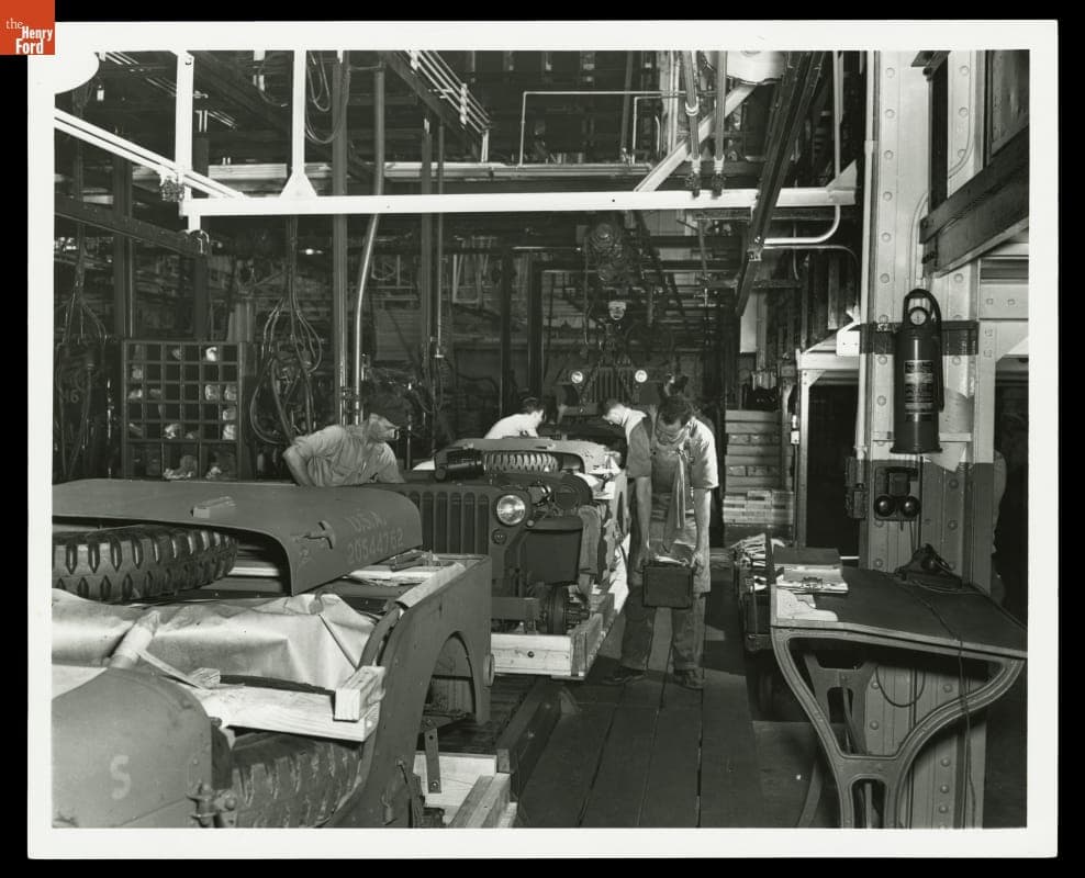 Workers Crating Ford GPW (Jeeps) for Shipping, Ford Assembly Plant, Dallas, Texas, 1944