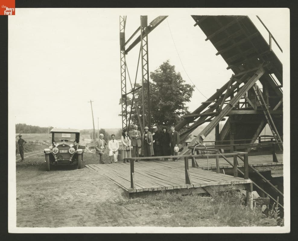 The "Vagabonds" Visit Ford's Imperial Mine on a Camping Trip, Michigamme, Michigan, 1923