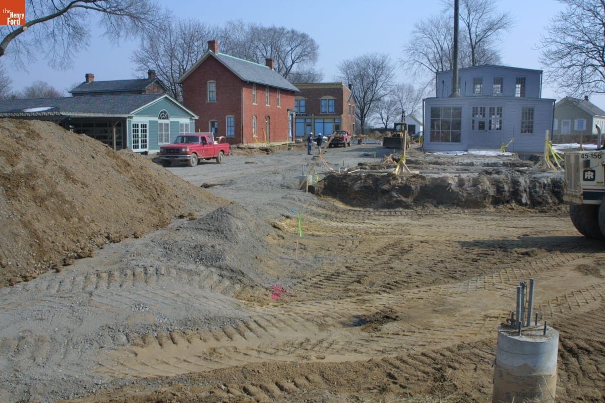 Bagley Avenue during the Greenfield Village Restoration Project, March 2003