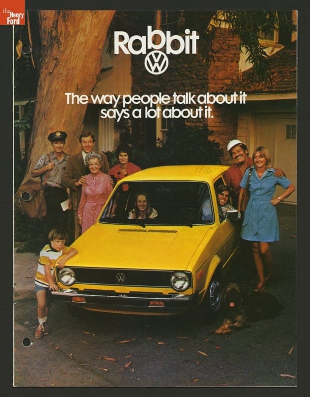 1976 Volkswagen Rabbit Sales Brochure, "The Way People Talk About It Says a Lot About It"
