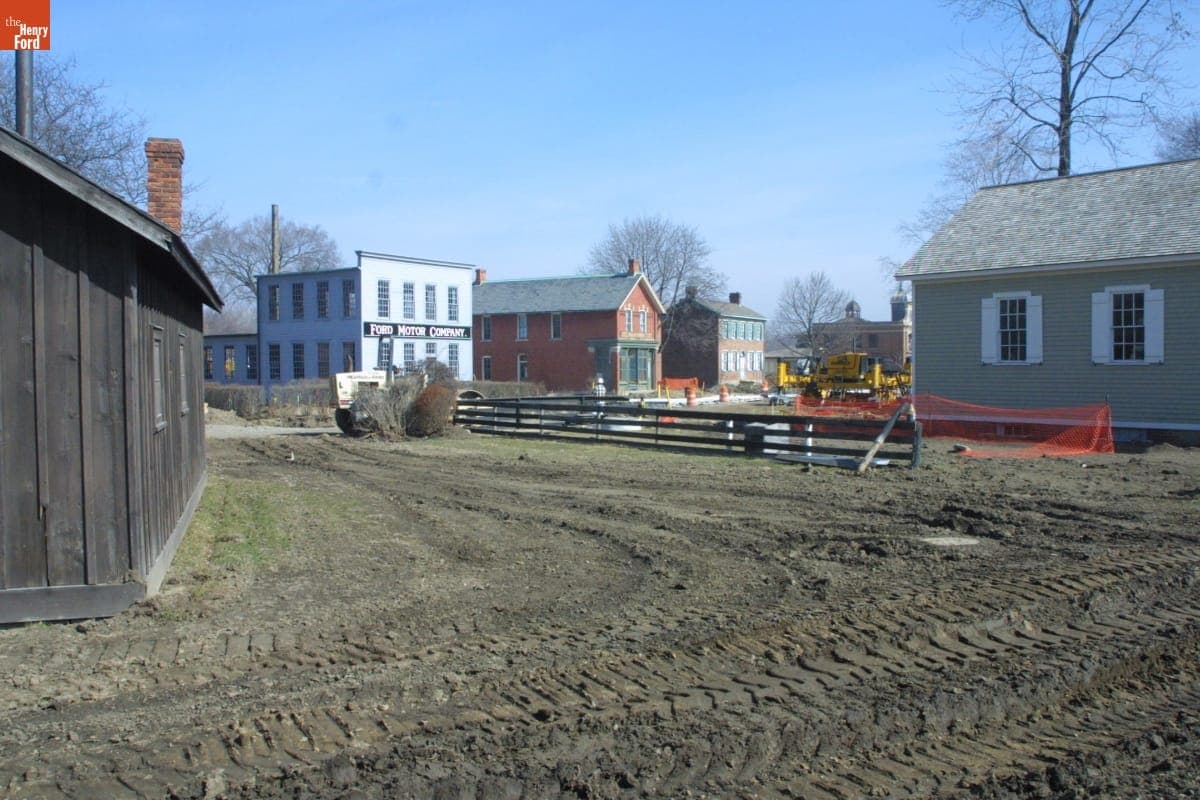 Ford Home Farmyard during the Greenfield Village Restoration Project, March 2003