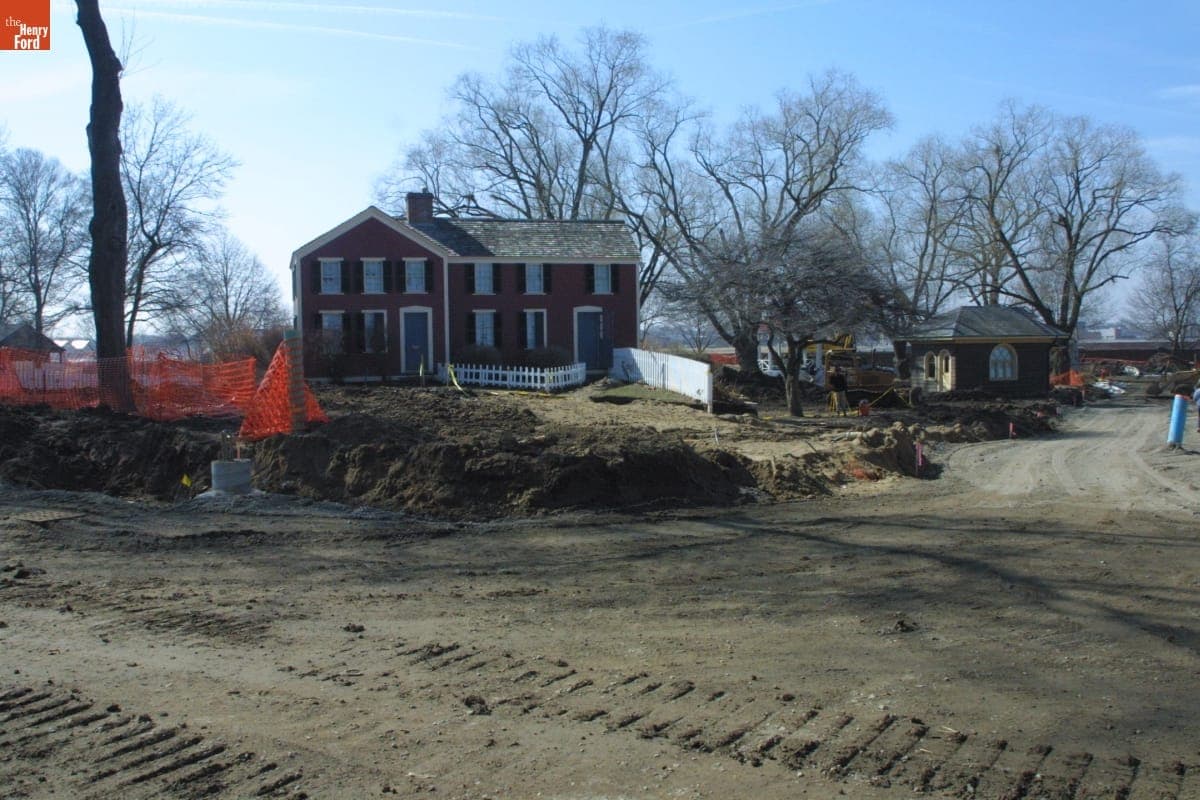 Luther Burbank Birthplace during the Greenfield Village Restoration Project, March 2003