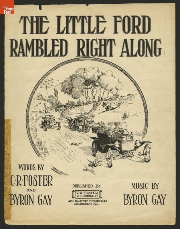 Music Sheet, "The Little Ford Rambled Right Along," 1914