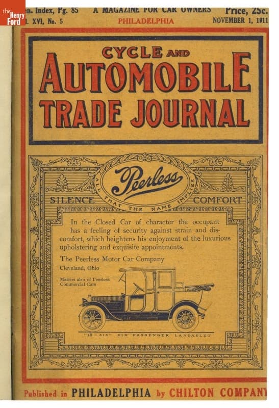 Bound Periodical, "Cycle and Automobile Trade Journal," Volume 16, November to February, 1911-1912
