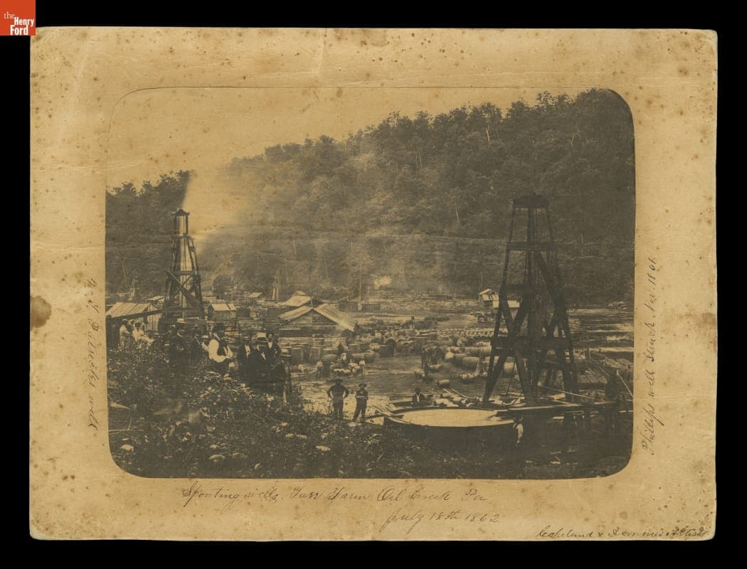 Spouting Wells, Tarr Farm, Oil Creek, Pennsylvania, 1862