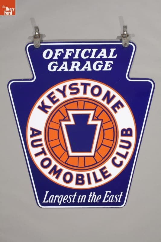 Keystone Automobile Club Sign, circa 1940