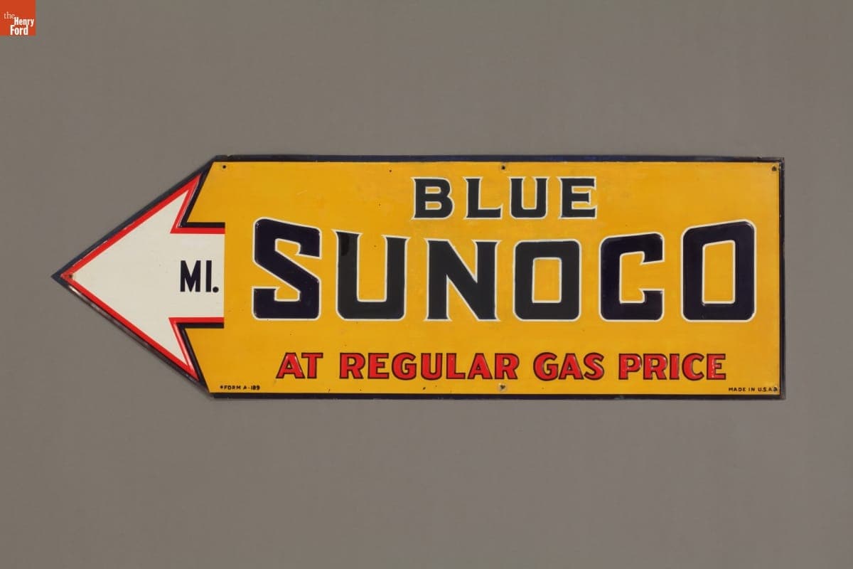 Blue Sunoco Sign, circa 1935