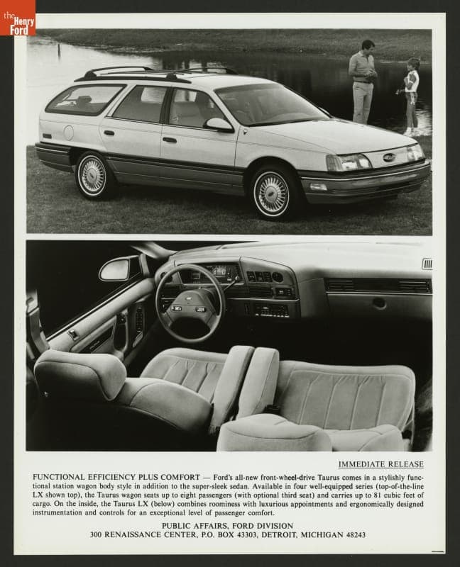 Press Release Views of 1986 Ford Taurus LX