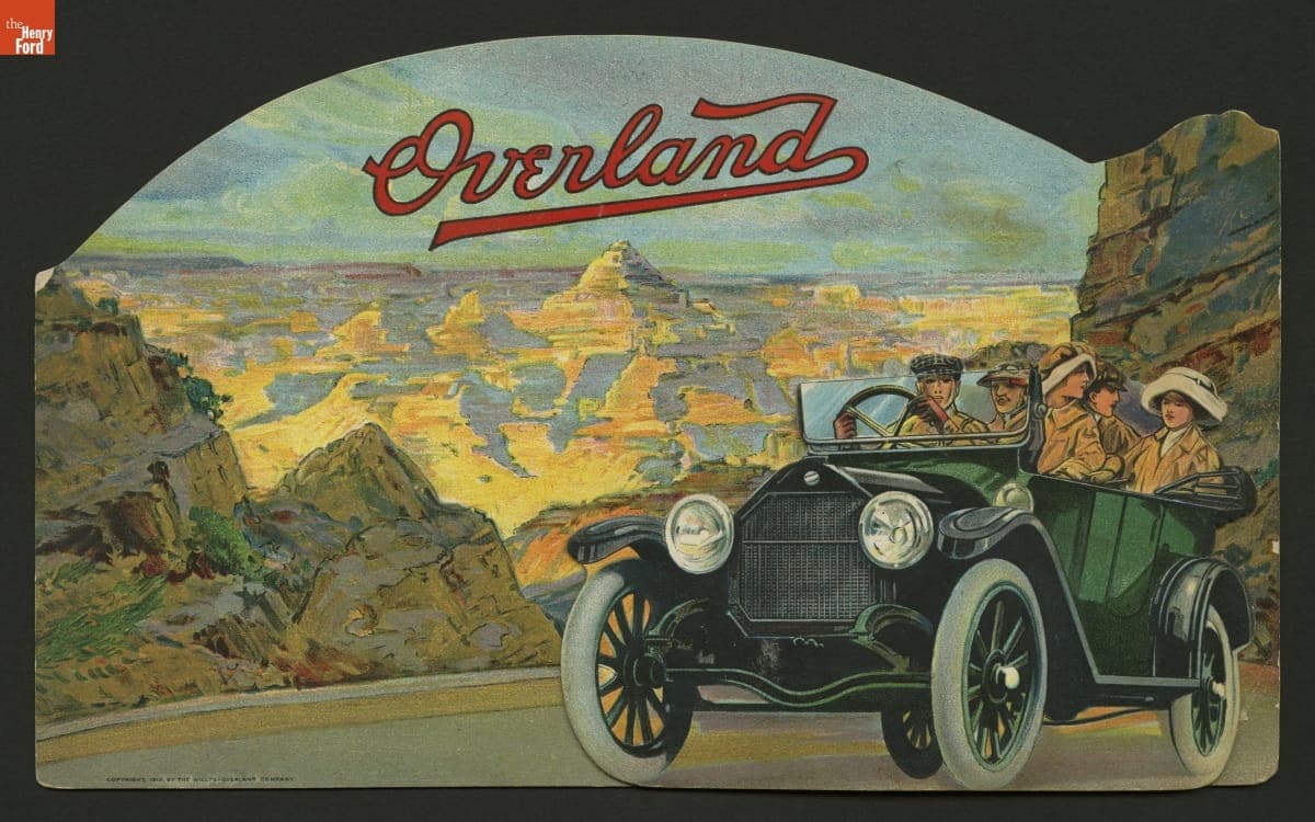 Advertising Display Card for Overland Automobiles, 1914
