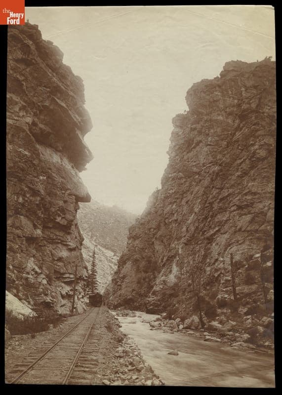 "Clear Creek Canyon above the Forks," Colorado, circa 1895