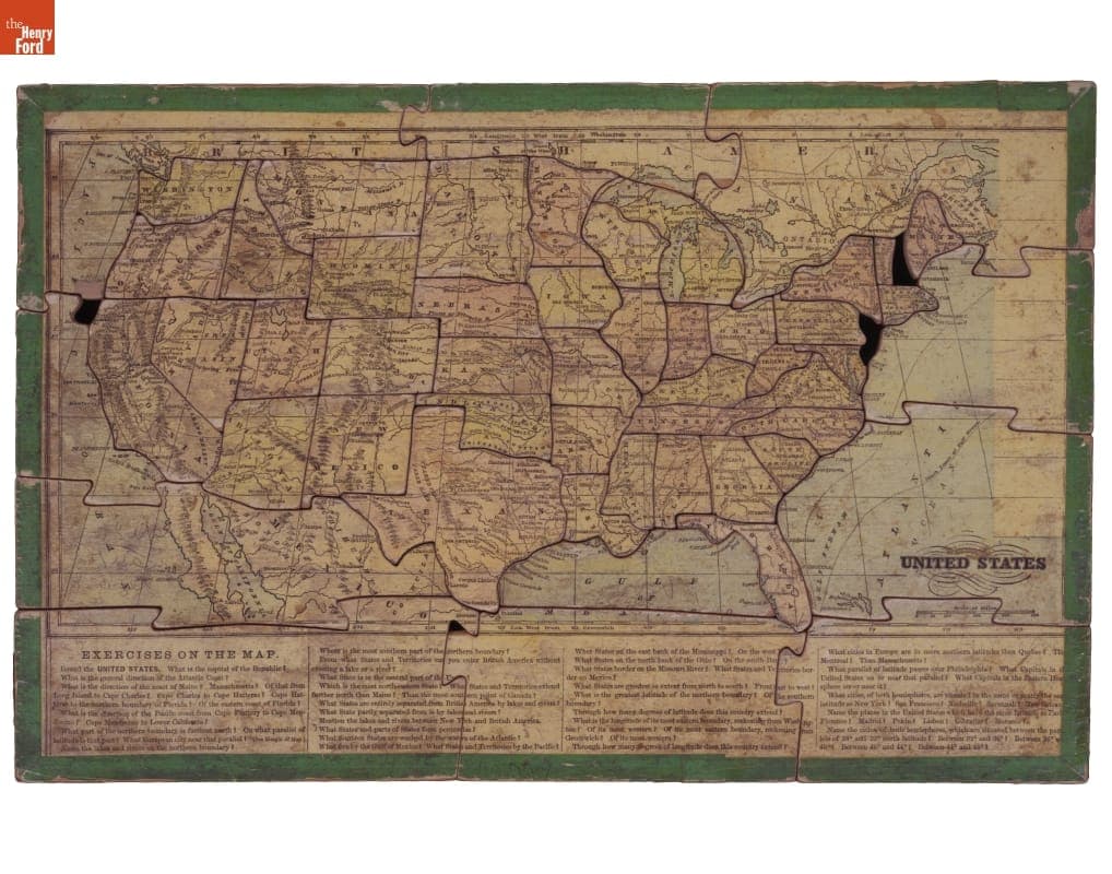 U.S. Map Puzzle, 1880-1890