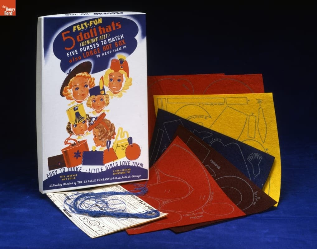 Felt-Fun Doll Hat Kit, 1935-1945