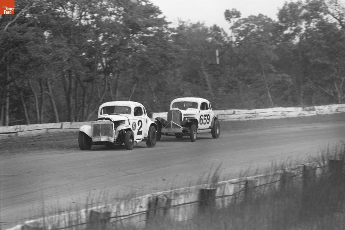 Stock Cars on the Track, Labor Day, 1960