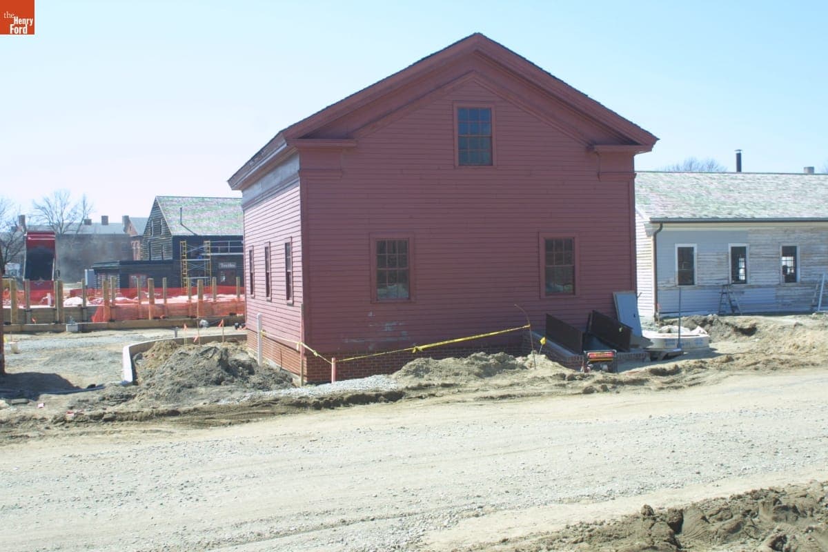 Gunsolly Carding Mill after Relocation during the Greenfield Village Restoration Project, April 2003