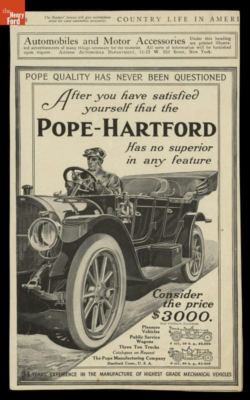 "After You have Satisfied Yourself that the Pope-Hartford Has No Superior in Any Feature, Consider the Price," October 1911