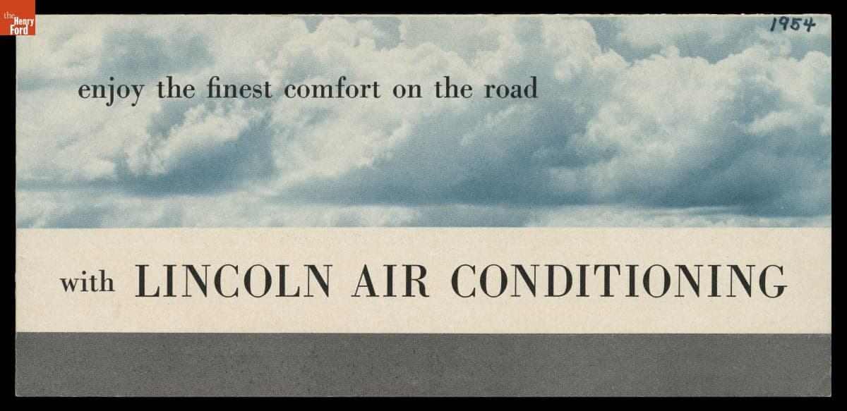 1954 Lincoln Automobile Sales Brochure, "Enjoy the Finest Comfort of the Road with Lincoln Air Conditioning..."