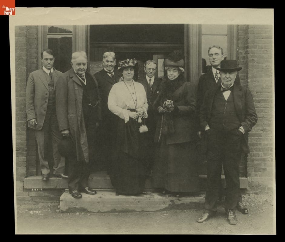 Mr. and Mrs. Joseph Choate and Mina Edison with Thomas Edison and His Associates, May 1915