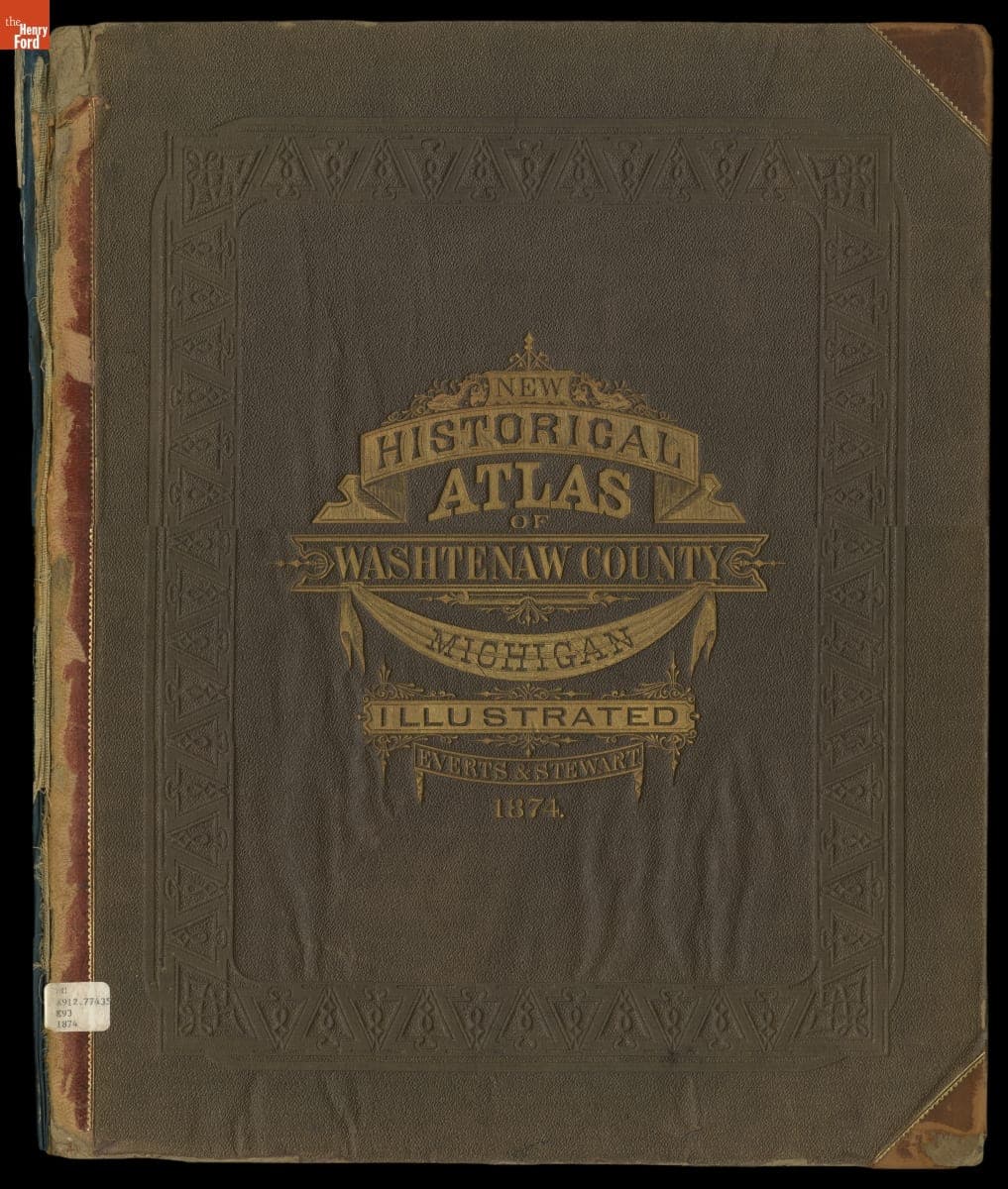 Combination Atlas Map of Washtenaw County, Michigan, 1874