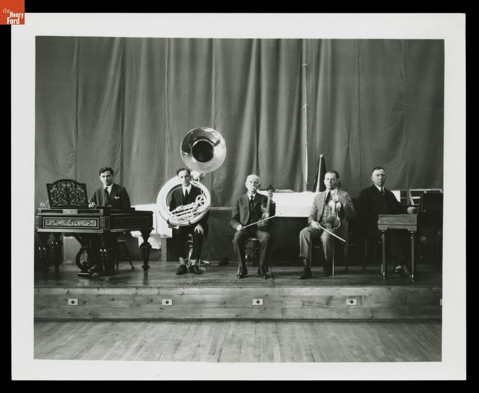 Fiddler Jep Bisbee with Henry Ford's Old-Time Dance Orchestra, circa 1925
