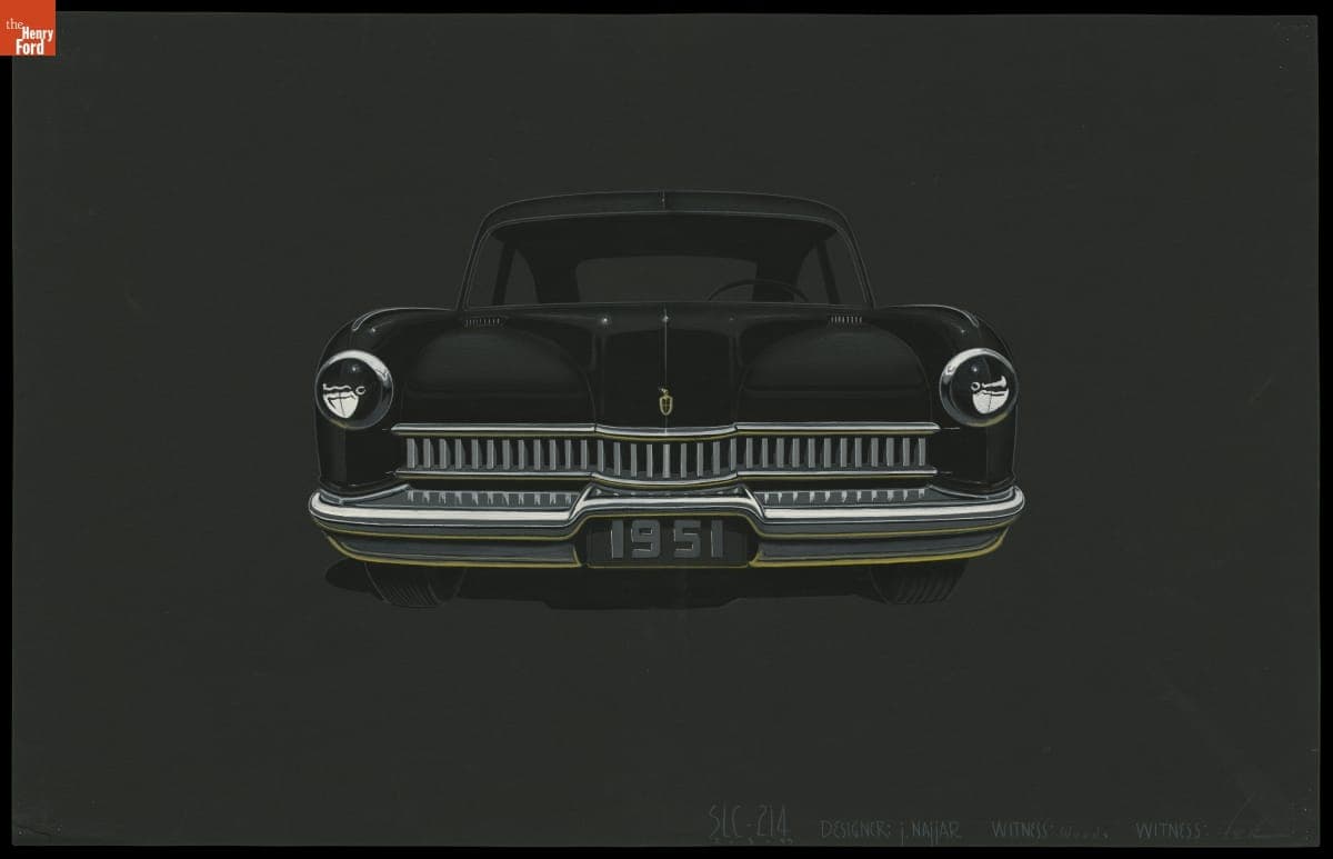 Design Drawing for 1951 Lincoln Automobile