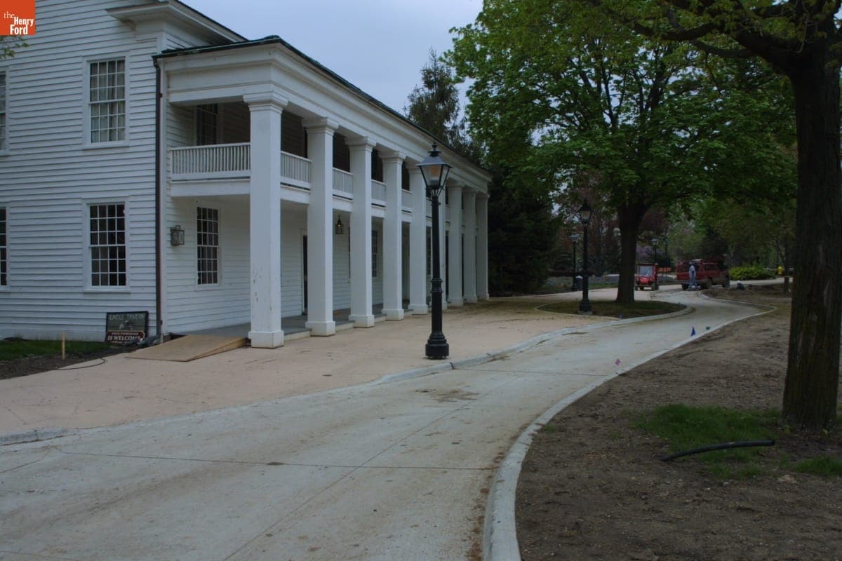 Eagle Tavern during the Greenfield Village Restoration Project, May 2003
