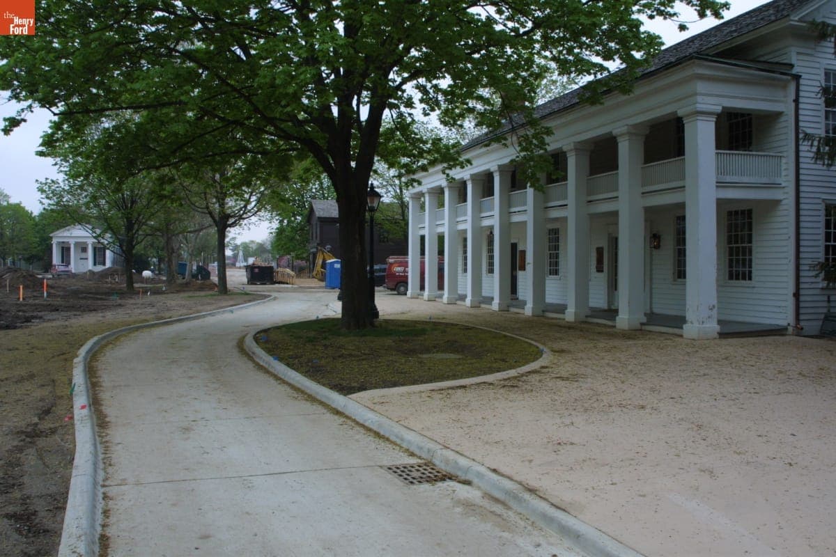 New Driveway outside Eagle Tavern, Greenfield Village Restoration Project, May 2003