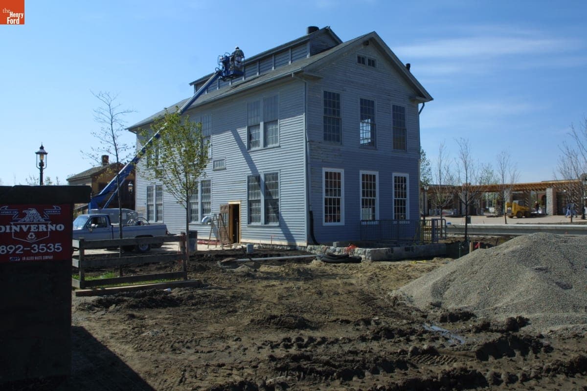 Soybean Lab Agricultural Gallery after Relocation, Greenfield Village Restoration Project, May 2003