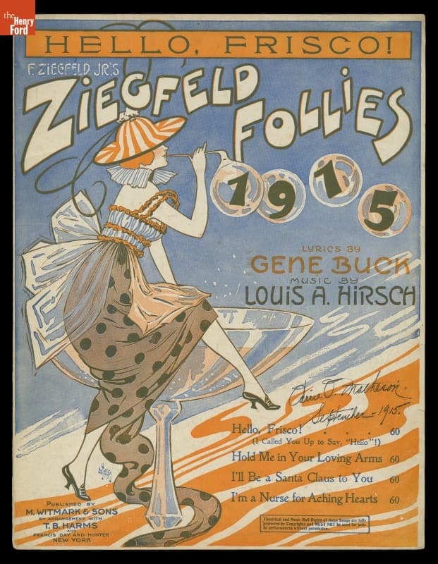 Music Sheet, "Hello, Frisco!," 1915