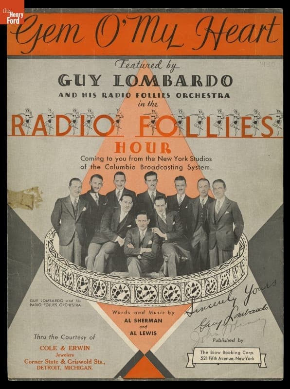 Music Sheet, "Gem O' My Heart," 1930