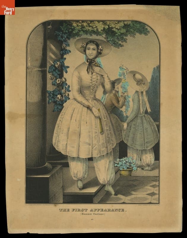 Lithograph, "The First Appearance (Bloomer Costume)," 1850-1851