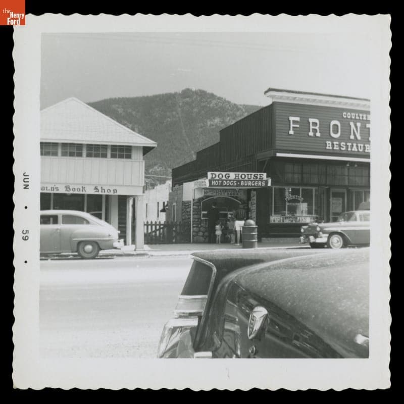 Snapshot Showing a Street Food Stand, the "Dog House," Summer, 1959