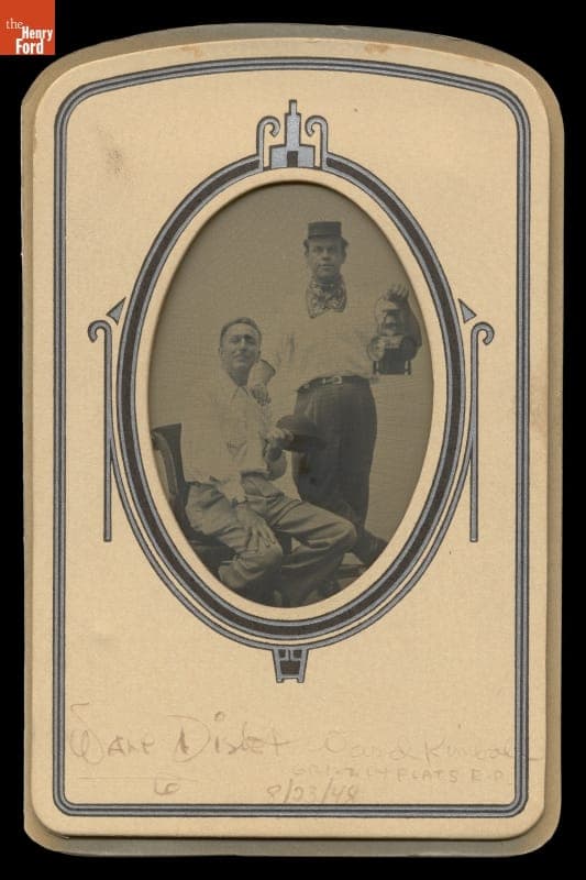 Walt Disney and Ward Kimball Posing in the Greenfield Village Tintype Studio, 1948