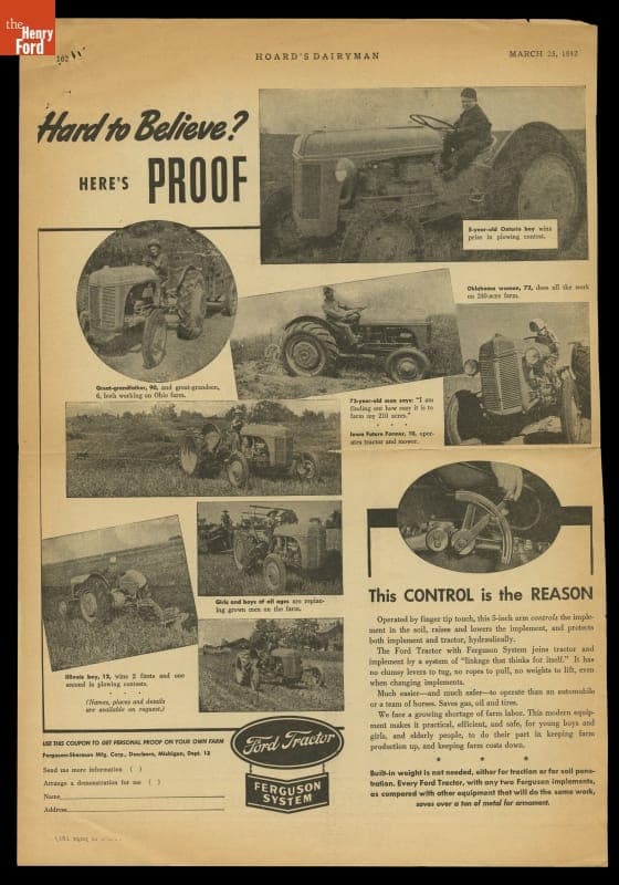 Advertisement for Ford-Ferguson Tractors, 1942