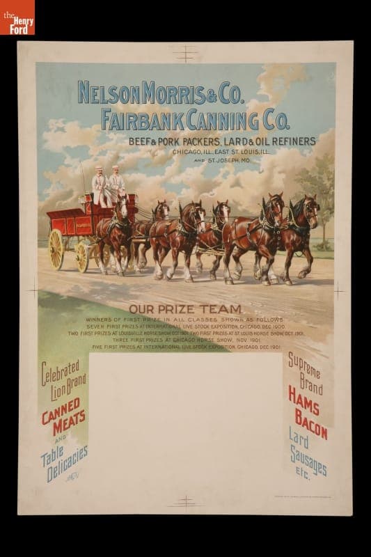 Advertising Poster for Nelson Morris & Company Meats, 1901