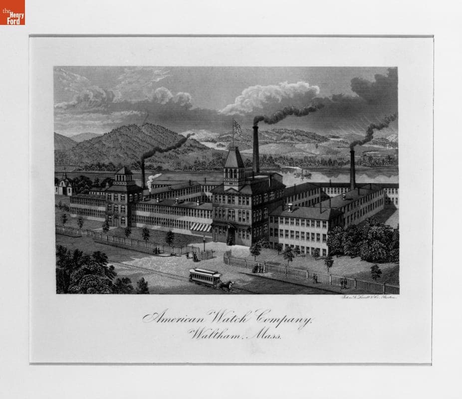 Engraving, "American Watch Company," 1876