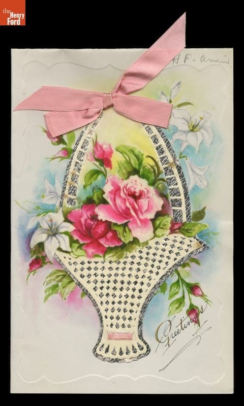 Birthday card from Vista Maria School to Henry Ford, 1943-1946