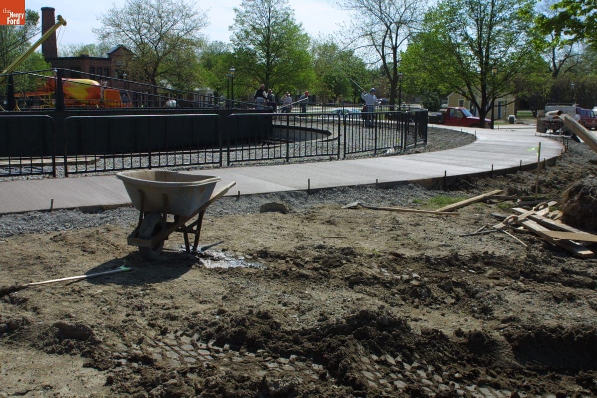 Railroad Turntable, 1901 during the Greenfield Village Restoration Project, May 2003