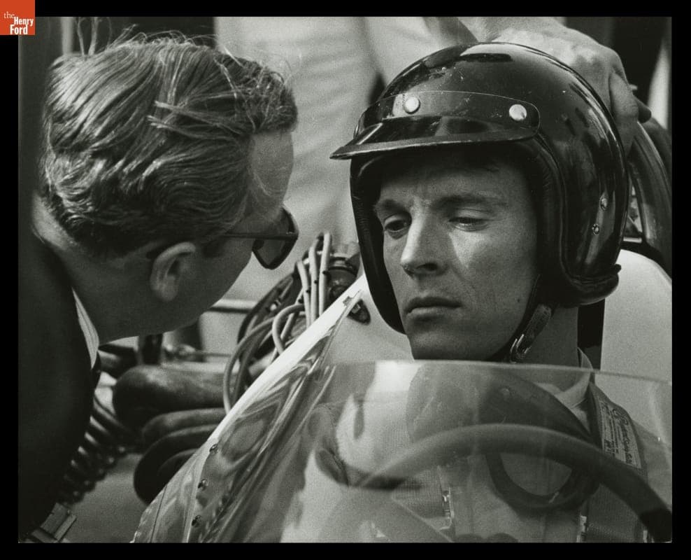 Dan Gurney and Colin Chapman, Indianapolis 500 Race, 1963