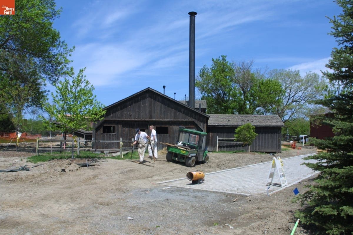 Stoney Creek Sawmill during the Greenfield Village Restoration Project, May 2003