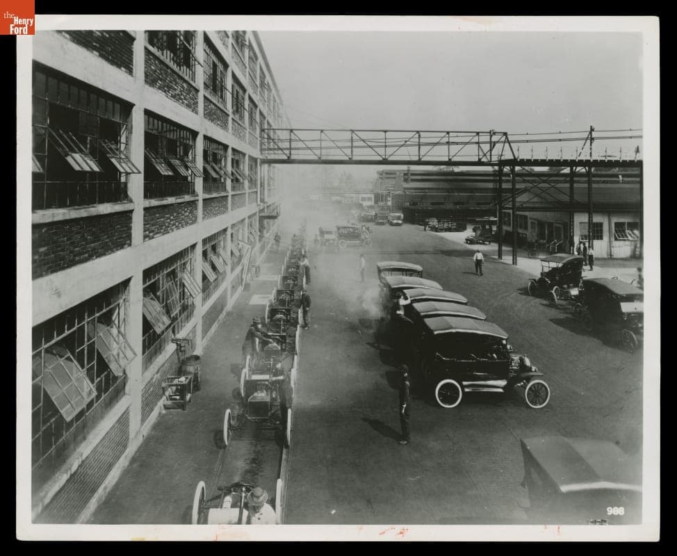 Model T Chassis Inspection at Highland Park Plant, 1914