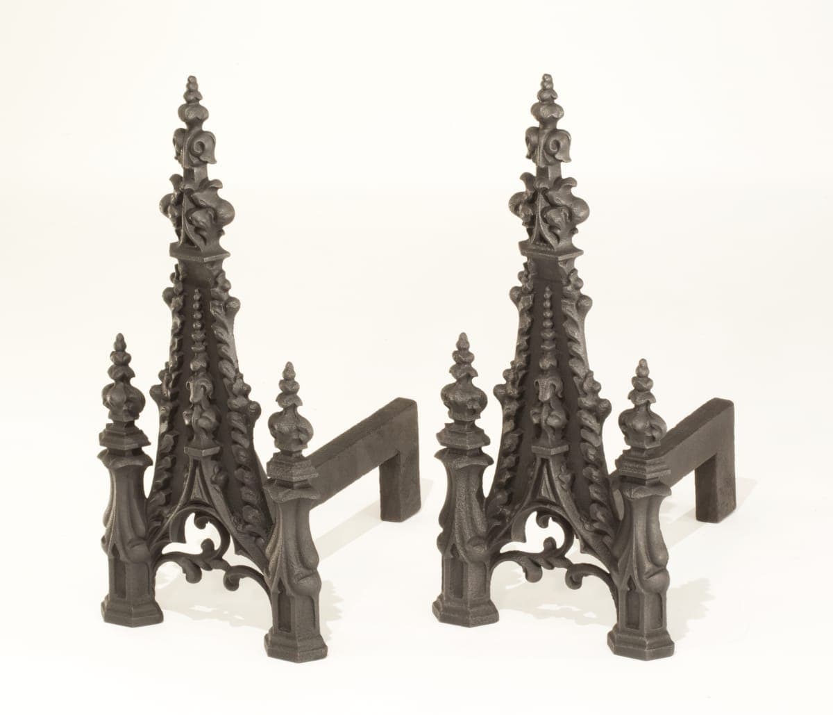 Cast Iron Andirons, 1860-1869