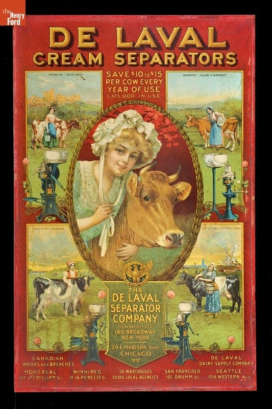 Advertising Poster for De Laval Cream Separators, circa 1910