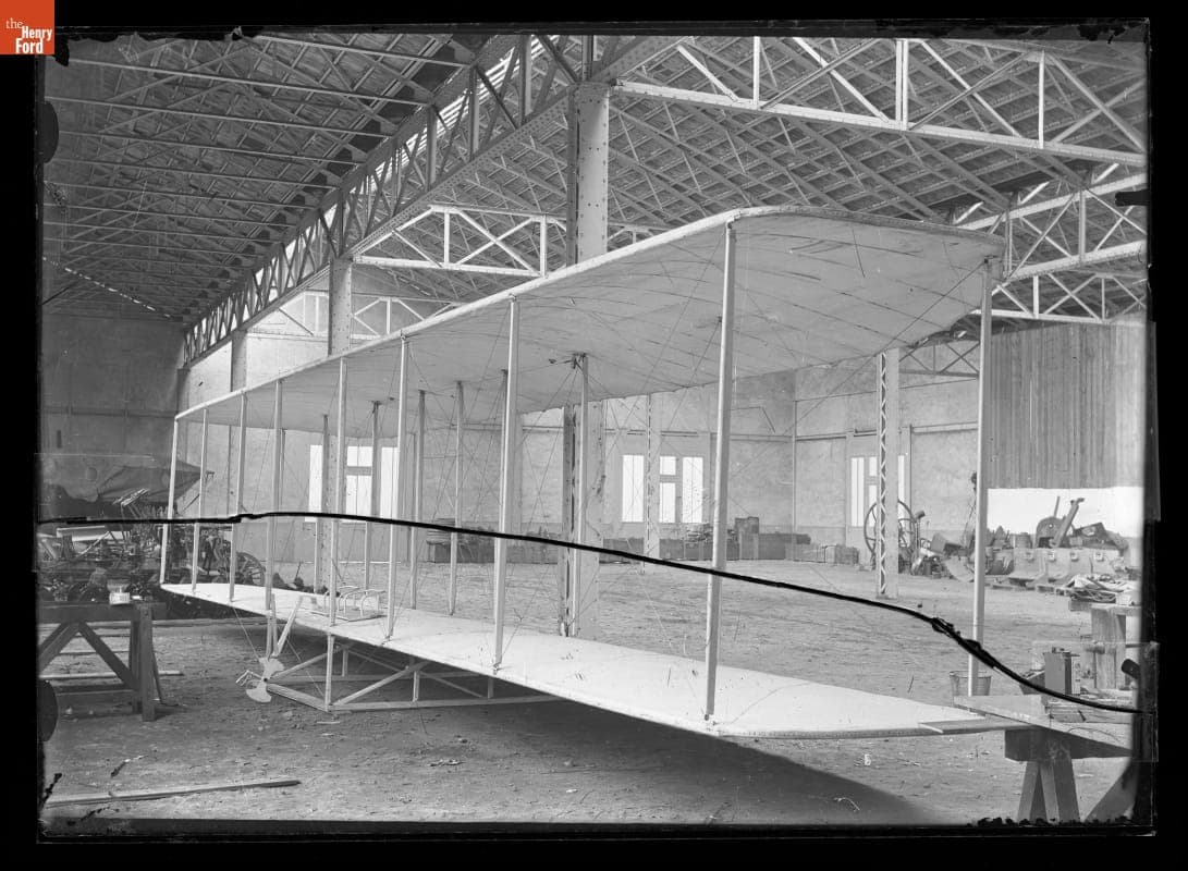 Wright Flyer in the Bollee Factory, Le Mans, France, 1908